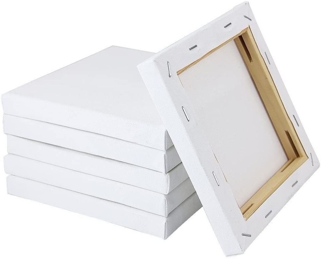 Generic Stretched Canvas 6&quot; X 6&quot;- Blank Canvas Board 6-Piece Pack Art Canvas Frame
