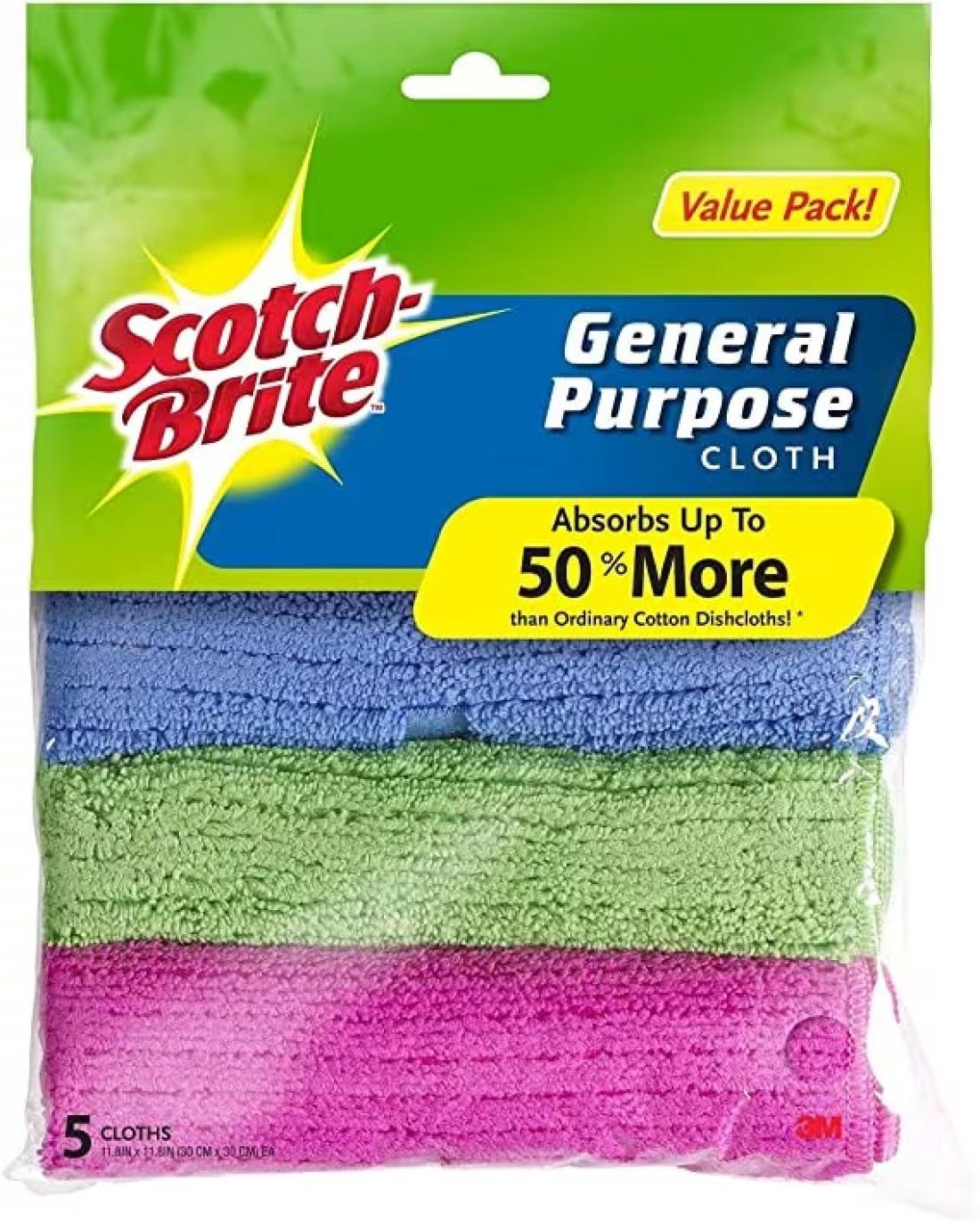 
Scotch-Brite Microfiber High Performance Cleaning Cloth, Multicolor , H19.1 X W22.5 X D2.1 Cm. 1 Unit/Pack&hellip;