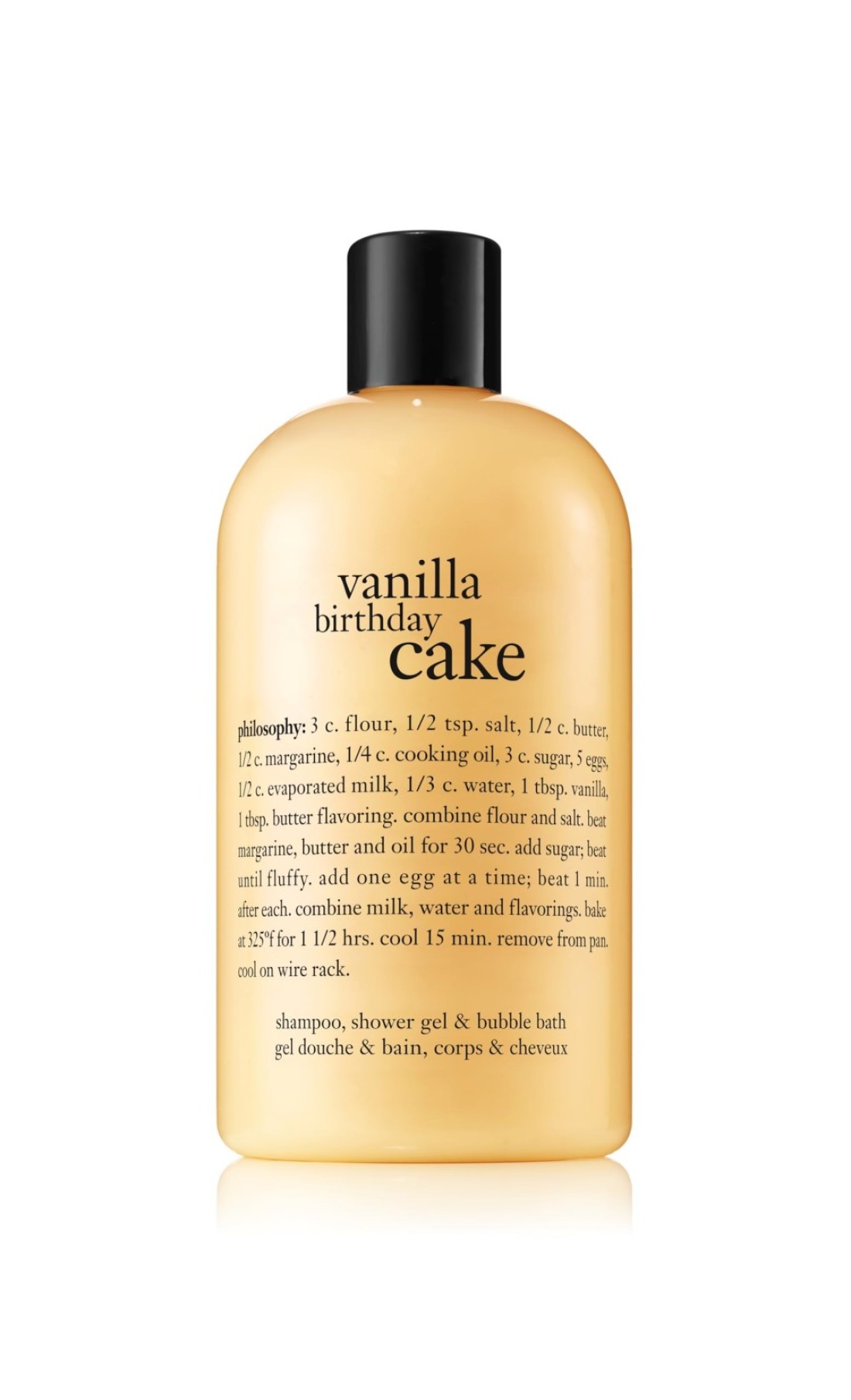 philosophy vanilla birthday cake shampoo shower gel bubble bath 16 oz