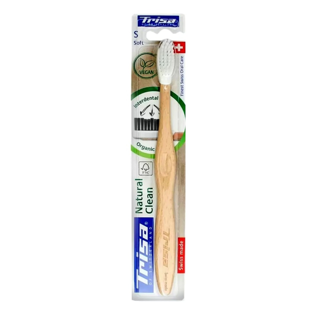 Trisa Natural Clean Soft Toothbrush Brown