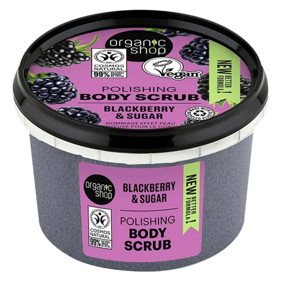 Organic Shop Blackberry And Sugar Polishing Body Scrub Blue 250ml