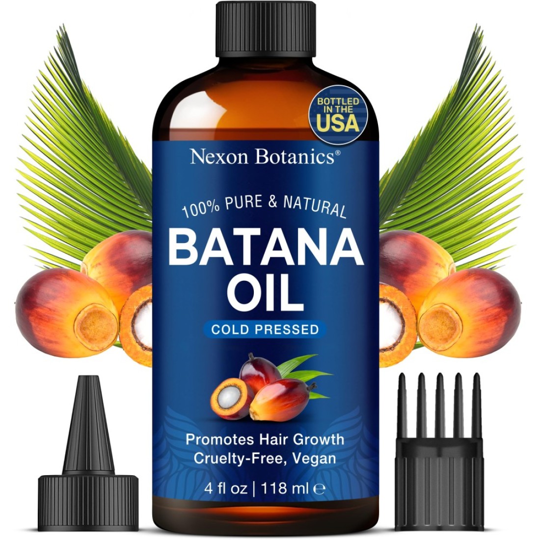 Raw Batana Oil for Hair Growth 4 fl oz 100 Pure Natural Cold Pressed Dr Sebi Oil Batana for Skin Face Lashes Aceite de Batana