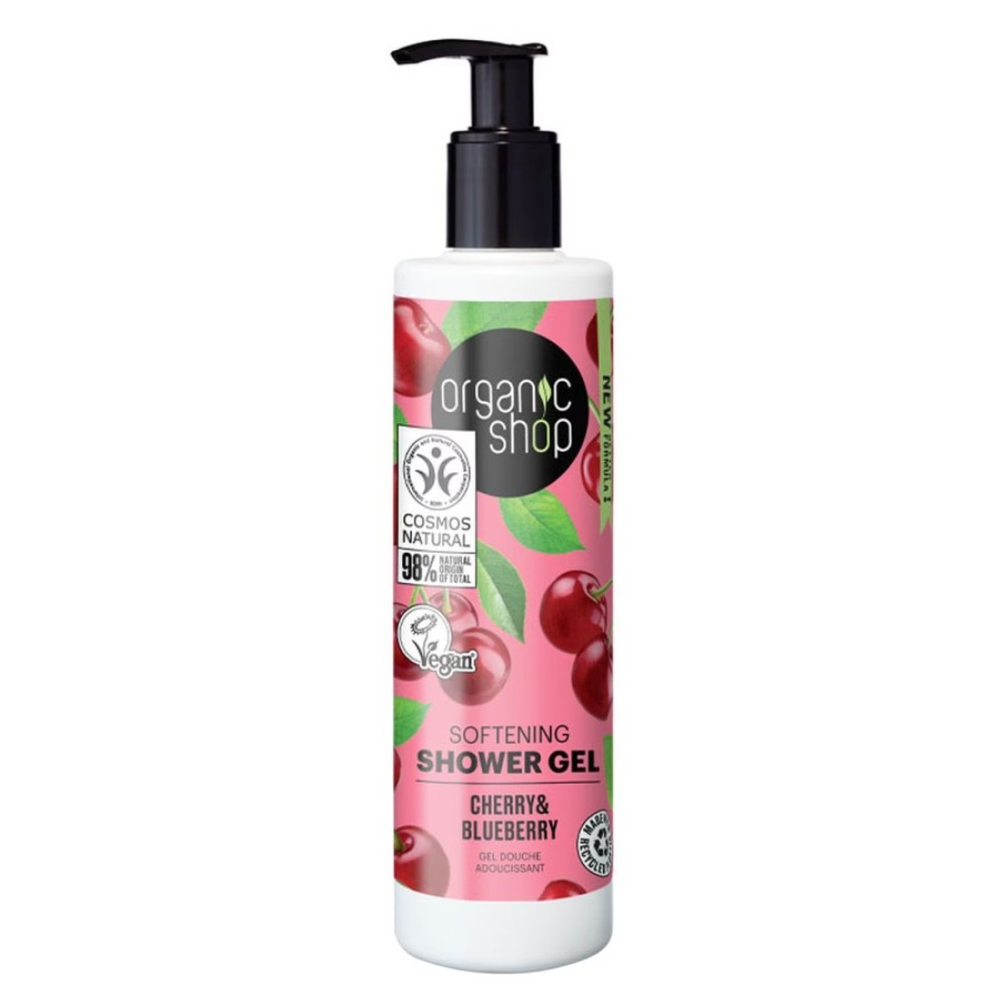 Organic Shop Cherry And Blueberry Softening Shower Gel Clear 280ml