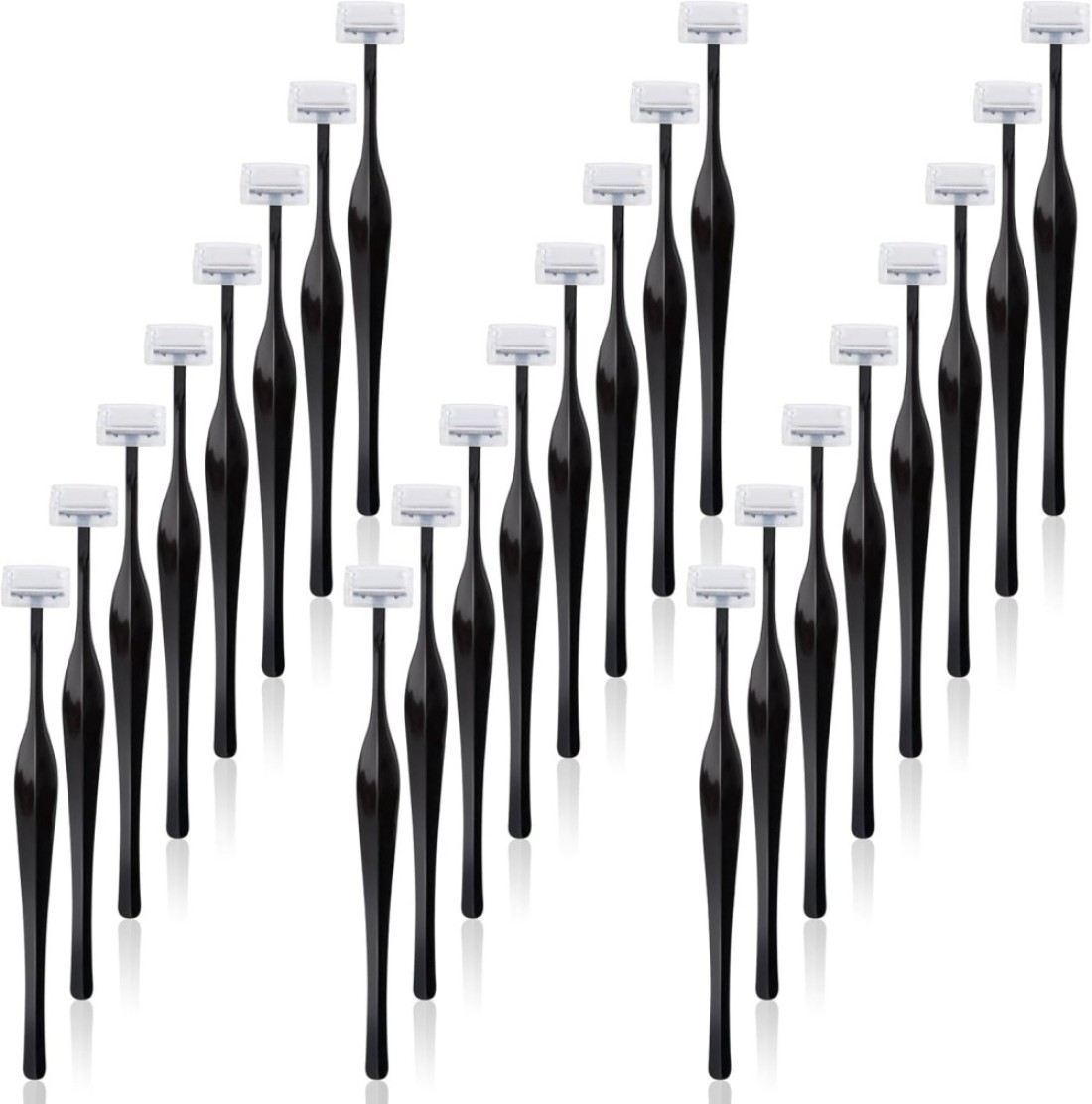 ANCIRS 24 Pack Eyebrow Trimmer Razors for Women Makeup, Facial T Shape Shaver Tool for Eye Brow, Stainless Steel Eyebrow Trimming Kit for Girls - Black
