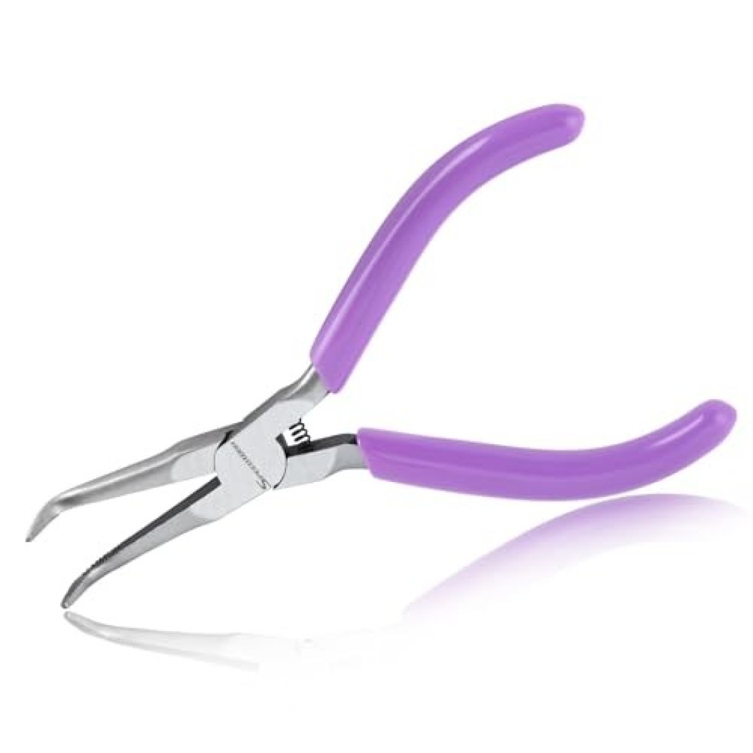 SPEEDWOX Bent Needle Nose Pliers With Serrated Jaw Mini Bent Long Nose Pliers Needle Remover Pliers Fishing Tools Precision Pliers for Jewelry Making Wire Bending and Small Object Gripping