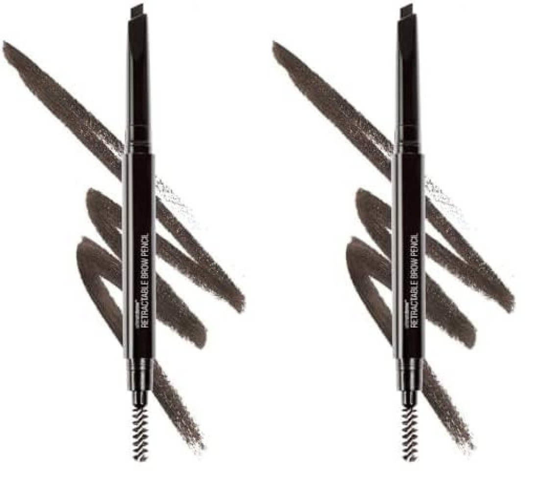 wet n wild Ultimate Eyebrow Retractable Definer Pencil, Dark Brown, Dual-Sided, Fine Tip, Shapes, Defines, Fills Brows Makeup (Pack of 2)