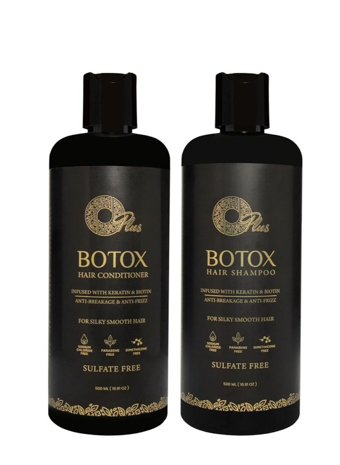 Oplus Botox Shampoo and Conditioner Set &ndash; 2x500ml Deep Cleansing, Moisturizing, and Nourishing Hair Care Reduces Frizz, Repairs Damage, and Restores Natural Shine