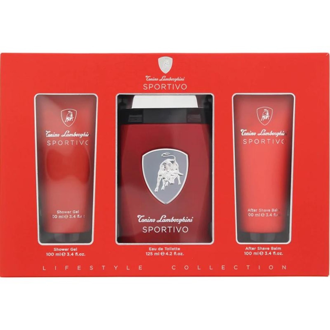 Lamborghini Sportivo Gift Set Edt 125ml + Shower Gel 100ml + After Shave Balm 100ml
