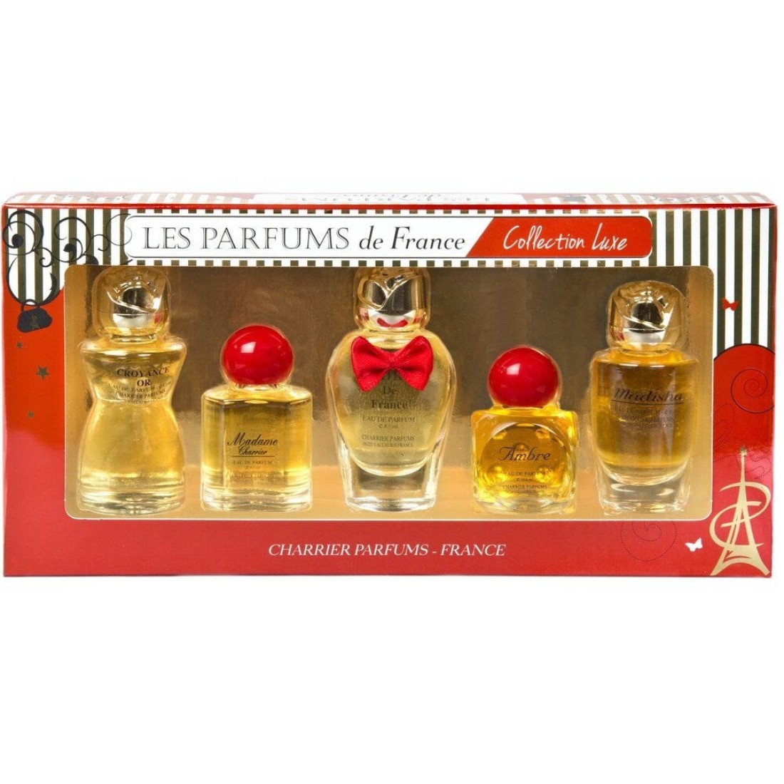 Charrier Parfums Les Prfms/D/F Coll Luxe(C/O12+M/C9.3+A/D/F8.5+Ambr10.5+Mdsha9.4) Men Mini Set Edp