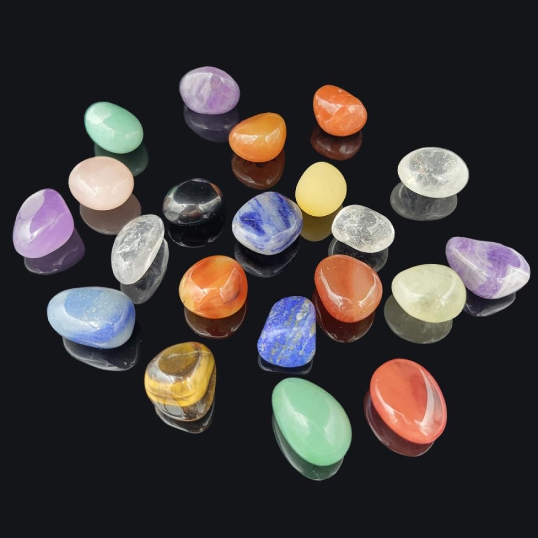 3Sets21Pcs 7 Chakra Stones Energy Crystals Tumbled Polished Healing Crystals for Chakra BalancingJewelry MakingHome Feng Shui Decorations