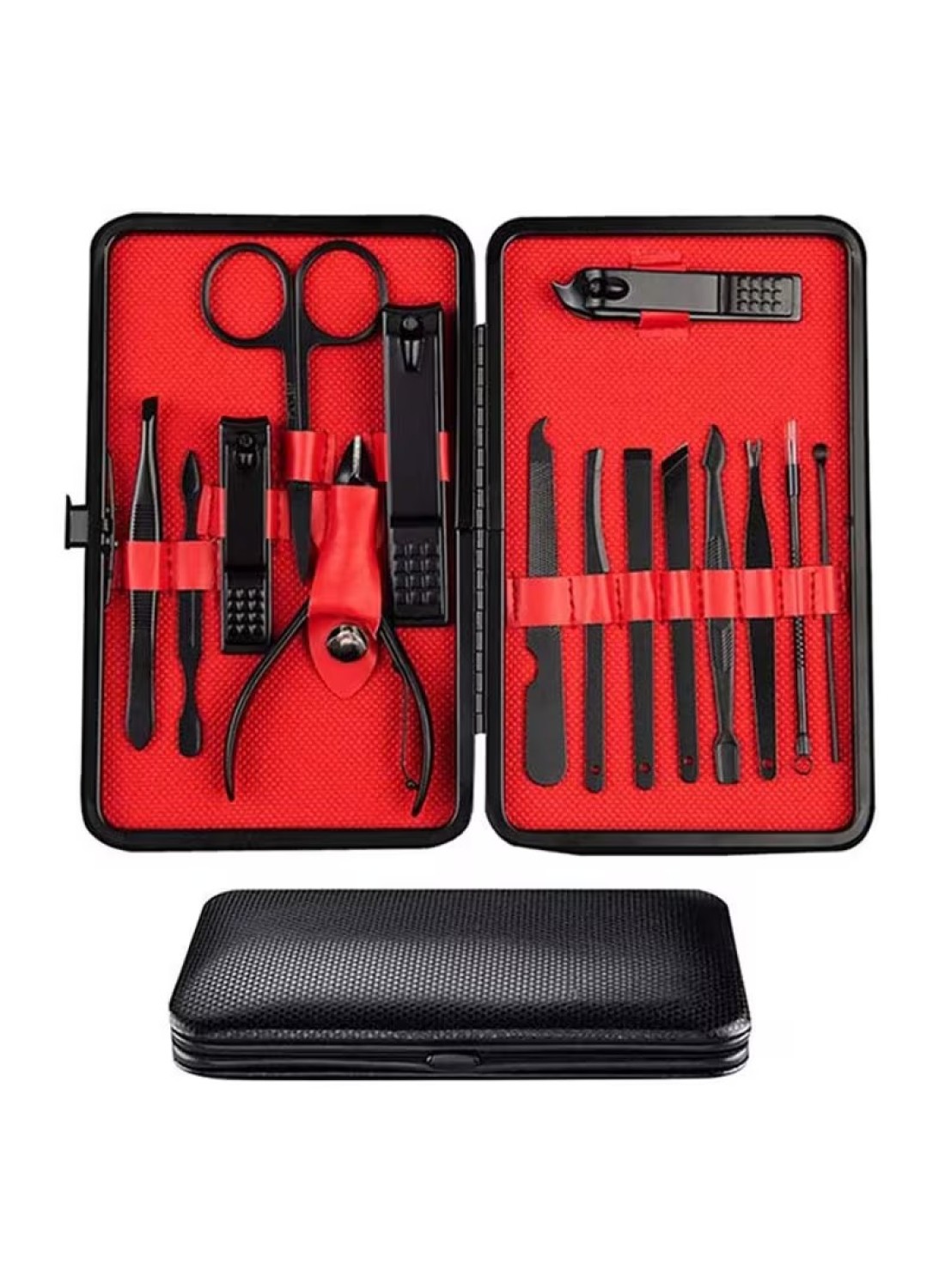 Generic 15 In 1 Professional Nail Clipper, Manicure Set, Black