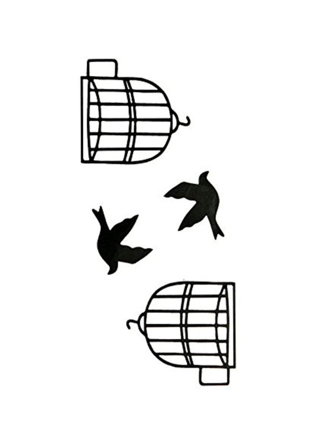 Generic 2-Piece Temporary Tattoo Sticker Set Black