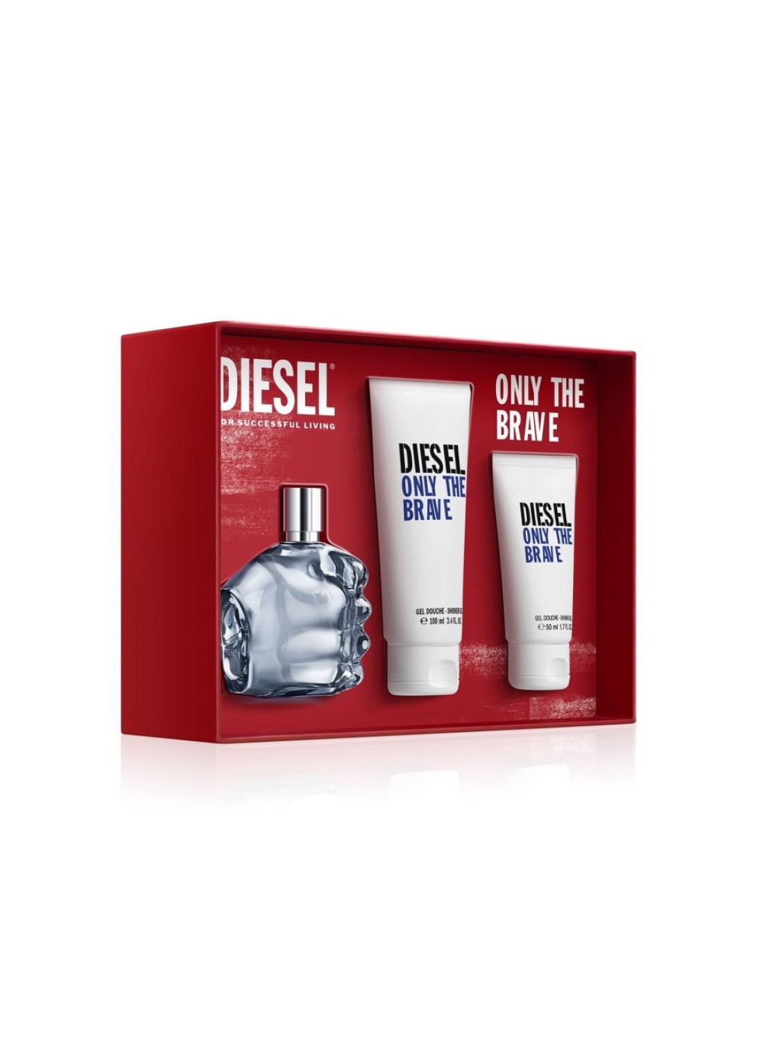 Diesel Only The Brave Edt 75 Ml+ Shower Gel 50 Ml + 100 Ml For Men