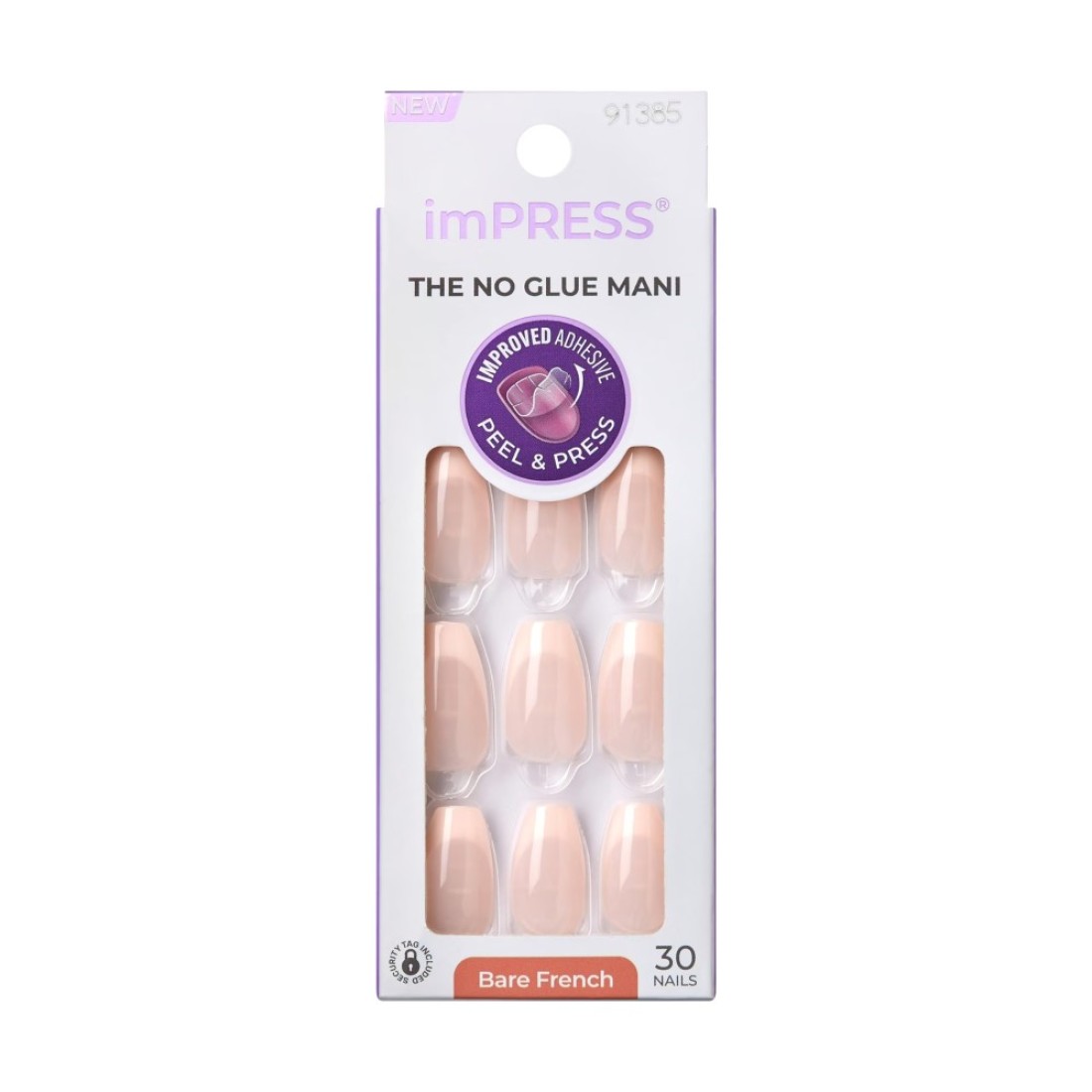 imPRESS Kiss Nails Genuine Bare French Medium IFB02C