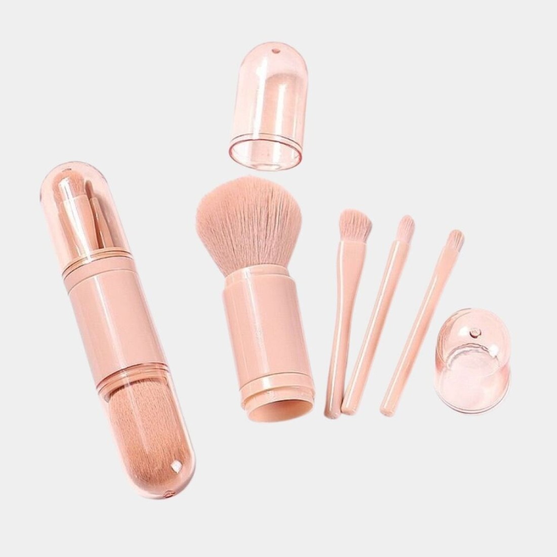 Mei Lifestyle 4 PCS Travel-Friendly Multi-Purpose Makeup Brush Set Protective Case