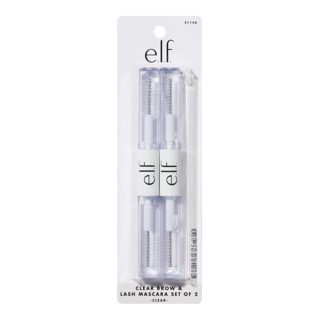 elfClear Lash Brow Mascara 2Pack Conditioning Clear Brow Lash Gel For Grooming Defining Separating LongLasting Vegan CrueltyFree