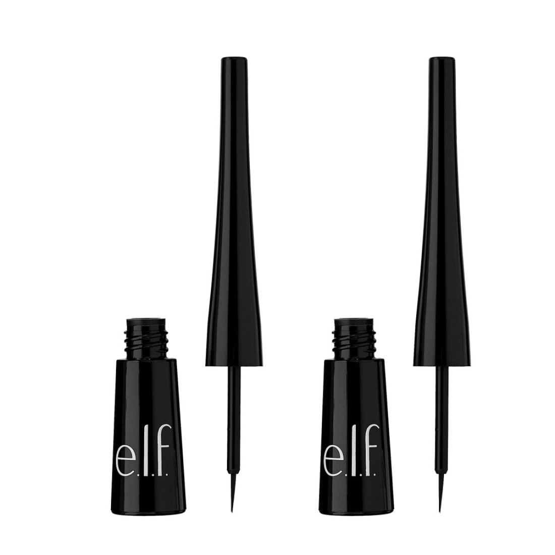 elfExpert Liquid Liner HighPigmented ExtraFine Liquid Eyeliner For Precise Definition LongLasting Vegan CrueltyFree Jet Black 014 oz 2 countPack of 1