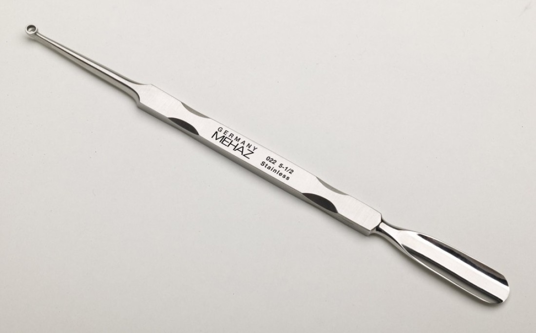 MEHAZ 022 9mm Pusher Curette 5 inch Stainless Steel Cuticle Pusher Cleaner Model MC0022