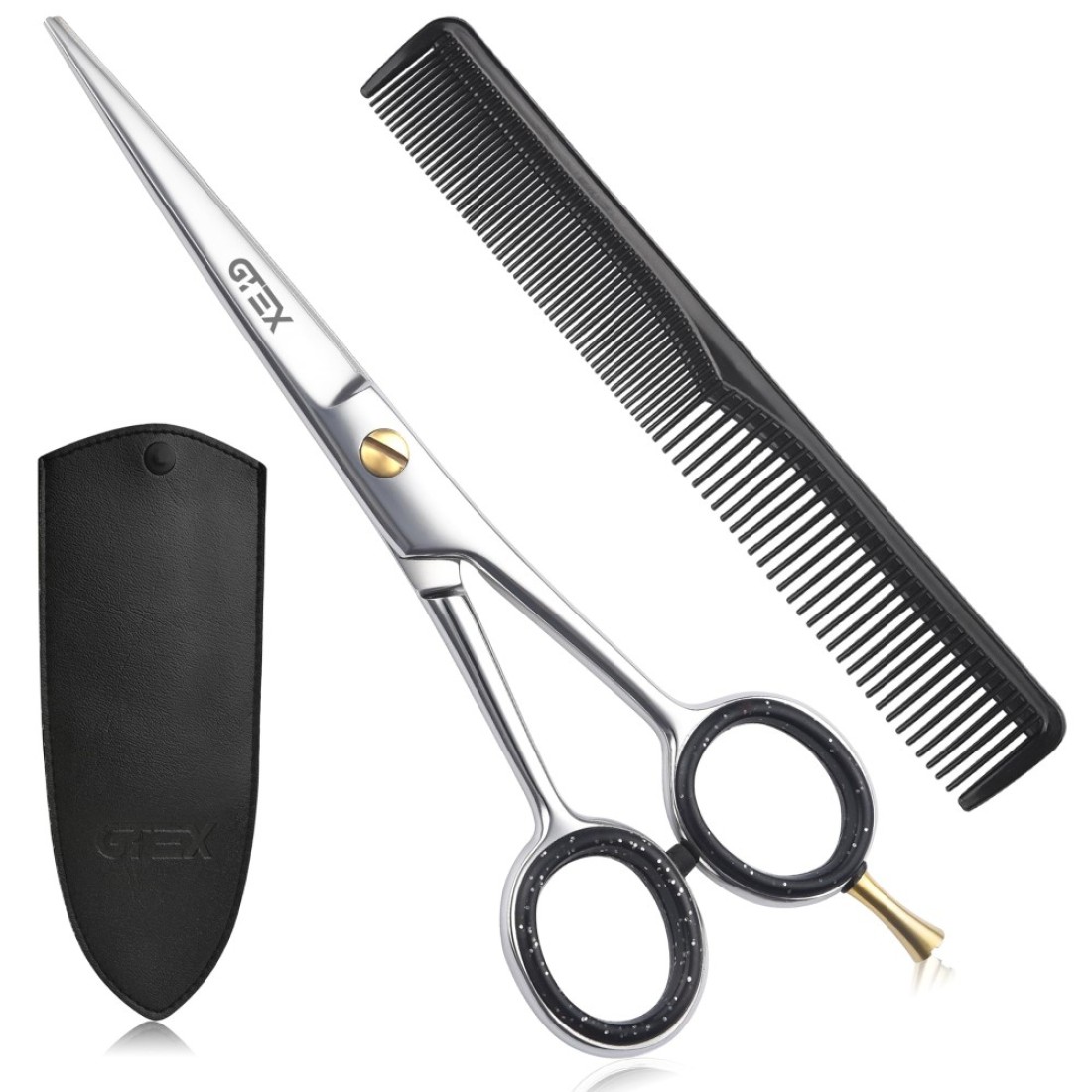 GTEX Hair Scissors, 6.5 inch Professional Hair Cutting Scissors for Women Men Adults - Barber Scissors Hair Shears - Super Sharp Haircut Scissors - Tijeras De Peluqueria Profesional