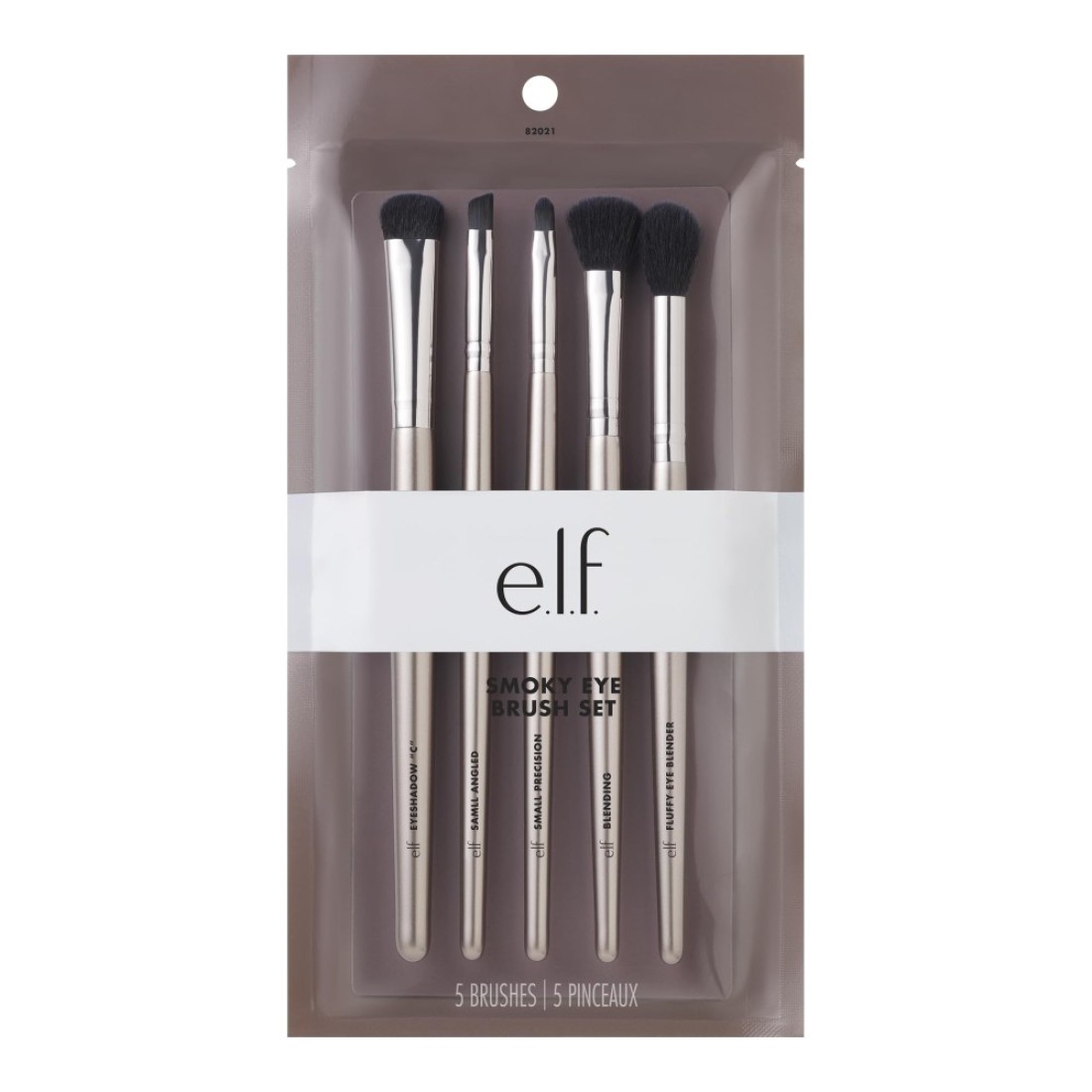 elf Smoky Eye Brush Kit Synthetic 5Piece Set 82021 Brush Handle Color May Vary