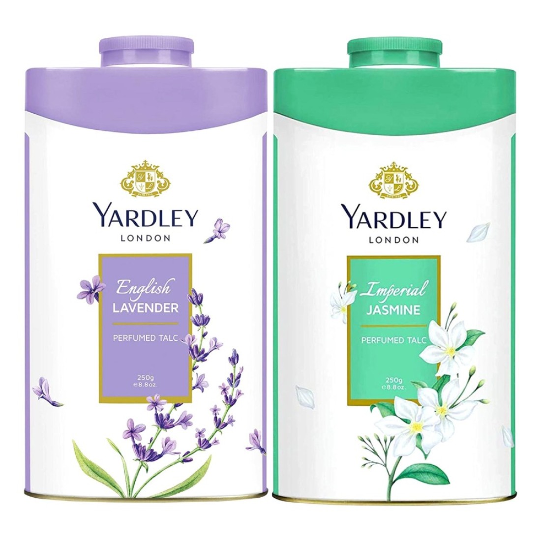 Yardley London English Lavender And Imperial Jasmine Talc 250g Pack of 2