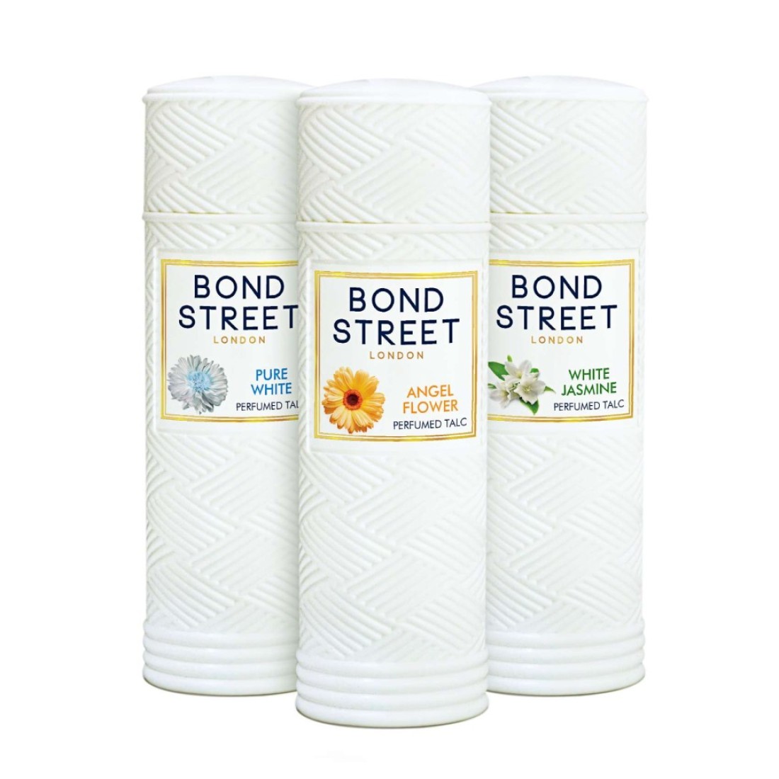 Bond Street Pure White Perfumed Talc 125ml x3