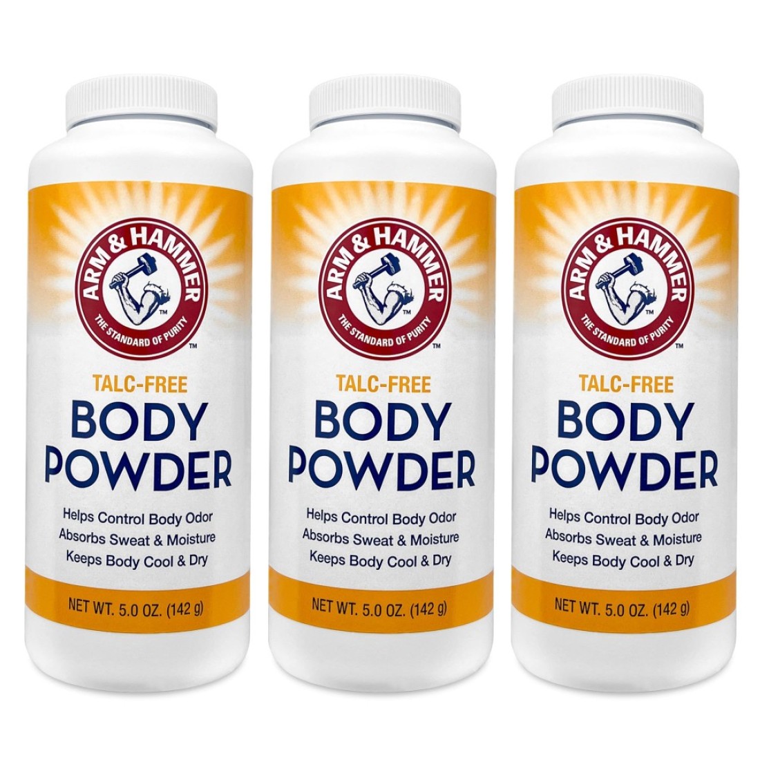 TalcFree Body Powder for Body Odor Sweat Moisture 3 pack