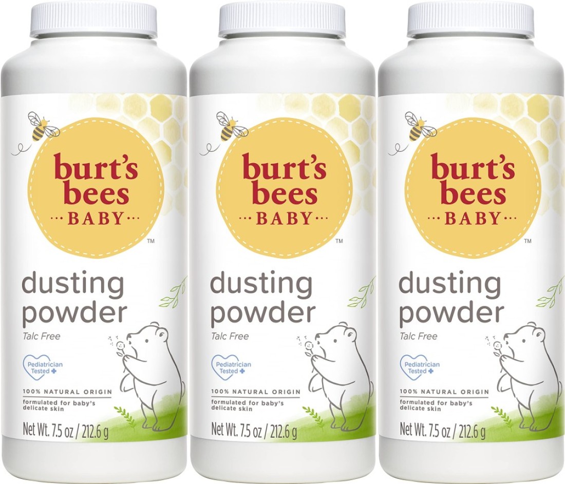 Burt&#39;s Bees Baby Powder, Hypoallergenic Dusting Powder, Non-Irritating, Calming Skin Care, All Natural, Talc Free,7.5 Ounce (Pack of 3)