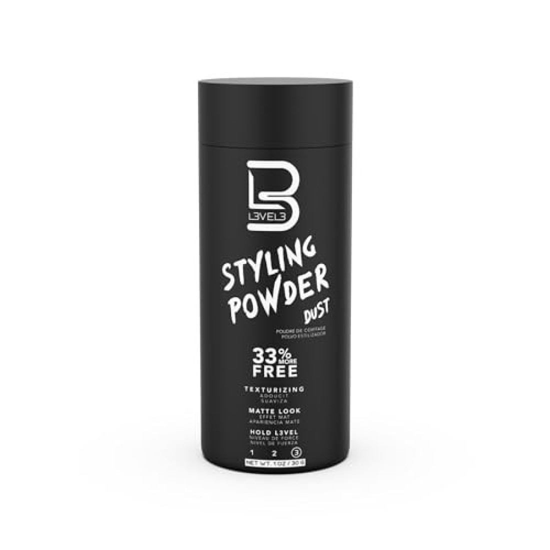 L3 Level 3 Styling Powder Natural Look Mens Powder Easy to Apply with No Oil or Greasy Residue Level Three Delivers Matte Finish