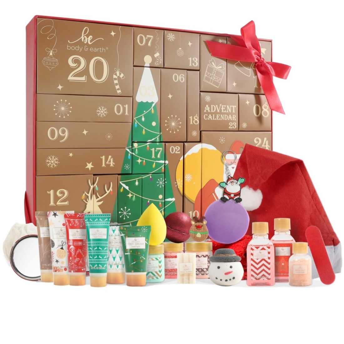 Advent Calendar 2024 BODY EARTH Christmas Advent Calendar 24 Days of Beauty Advent Calendar 24PCS Countdown Christmas Gifts for Women 2024 Limited Edition Skincare Advent Calendar