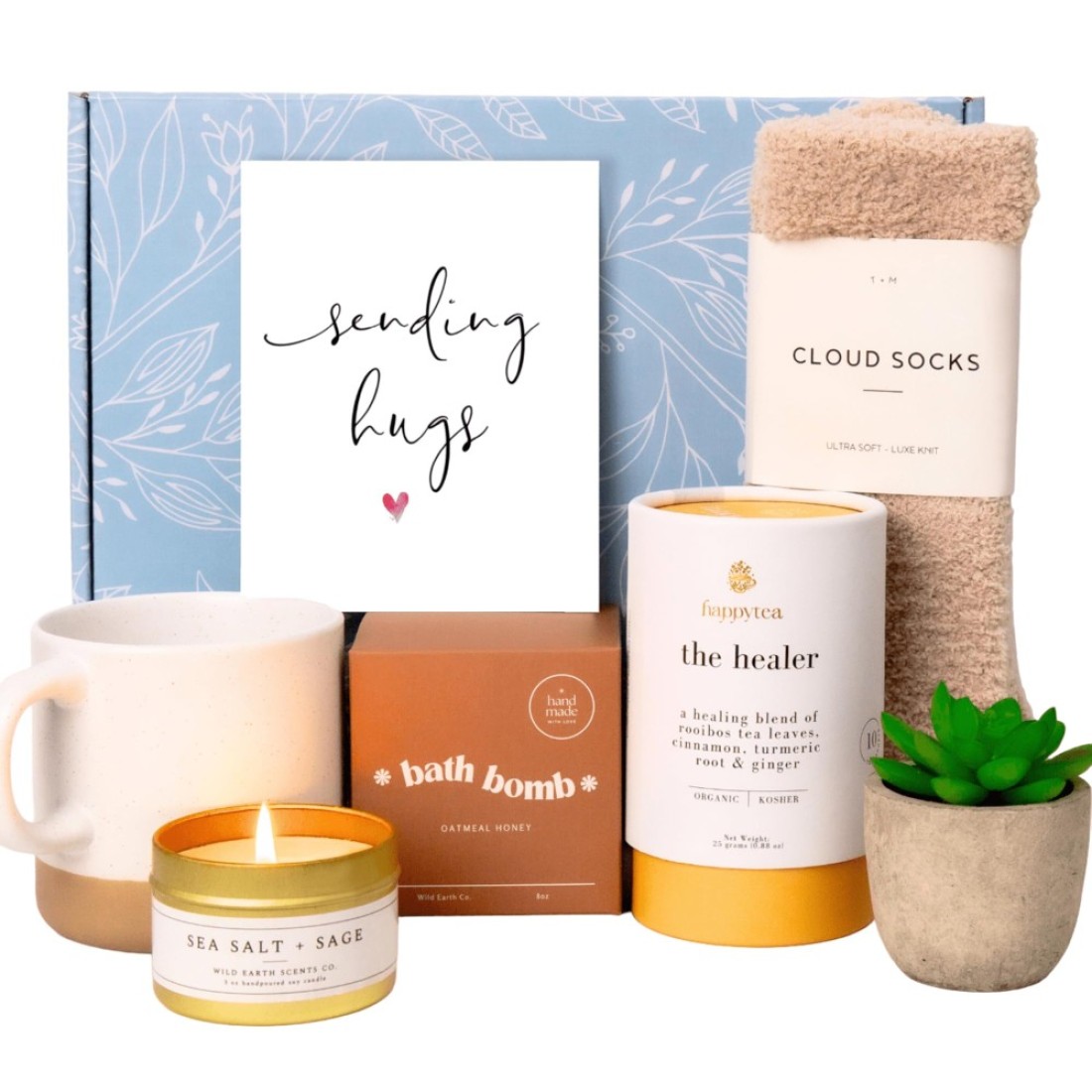 Unboxme Luxe Self Care Gift Box for Women Premium Care Package with Hugs Card Soothing Spa Basket for Relaxation and Wellness