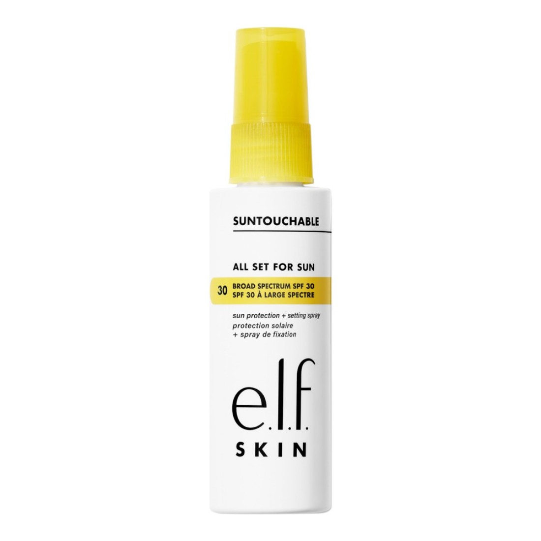 elf SKIN All Set For Sun SPF 45 Setting Spray With SPF 45 For LongLasting Makeup Weightless NonGreasy Formula Vegan CrueltyFree Packaging May Vary
