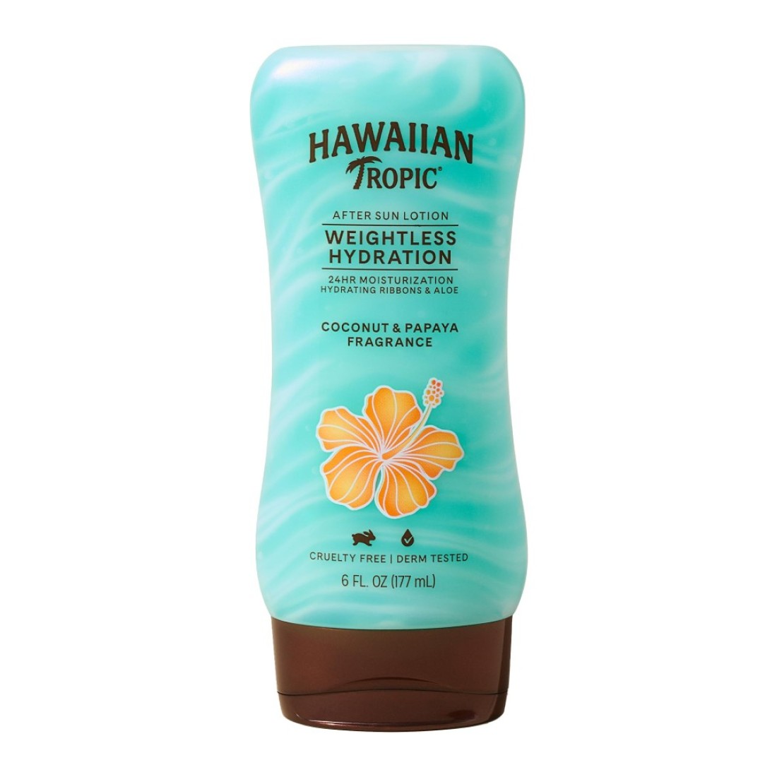 Hawaiian Tropic Weightless Hydration After Sun Lotion with Aloe 6oz Twin Pack Hawaiian Tropic Lotion Moisturizing Lotion After Sun Care After Sun Moisturizer 6oz each Twin Pack