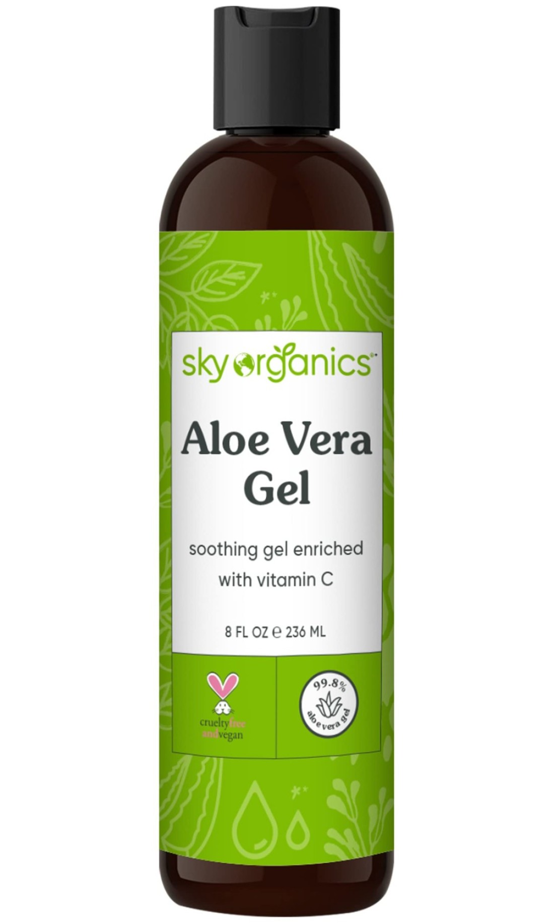 Sky Organics Aloe Vera Gel for Body ColdPressed to Cool Hydrate Soothe 8 fl Oz