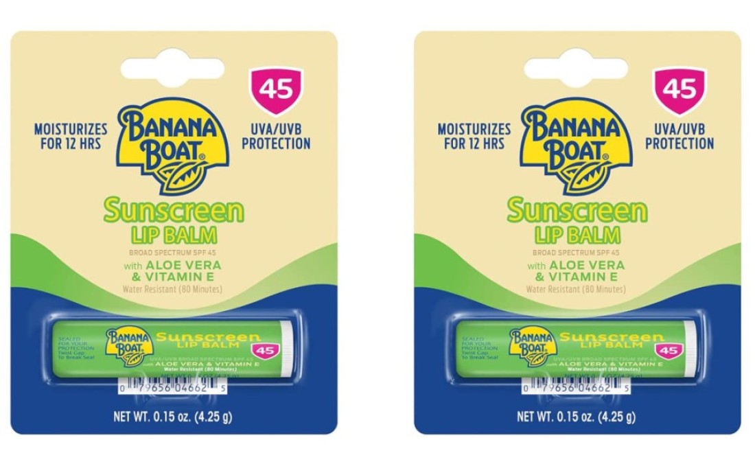 Banana Boat Aloe Vera with Vitamin E Sunscreen Lip Balm SPF 45 15 oz 425 g Pack of 2