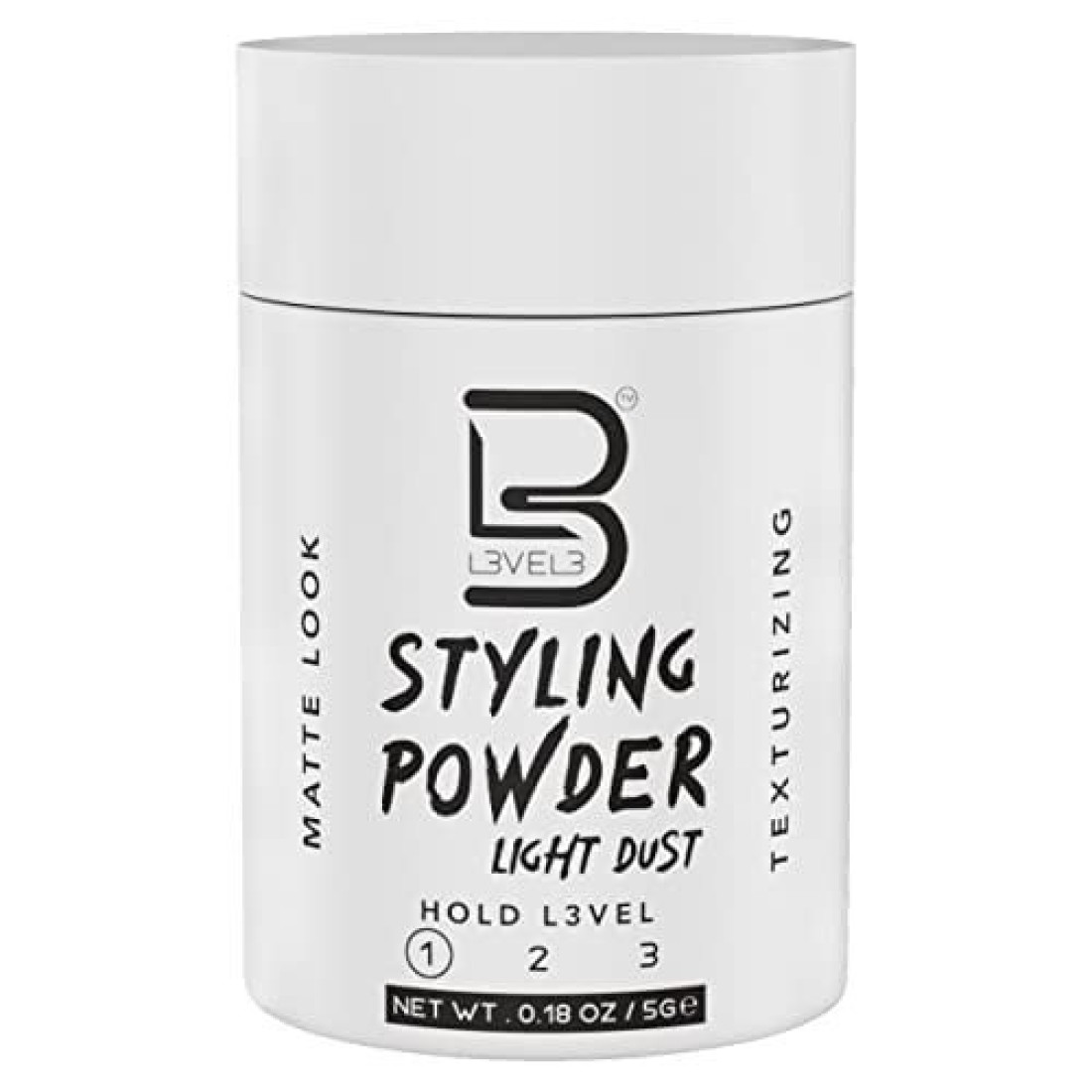 L3 Level 3 Travel Styling Powder Small 018 oz for Travel Natural Look Mens Powder Sample Styling Powder