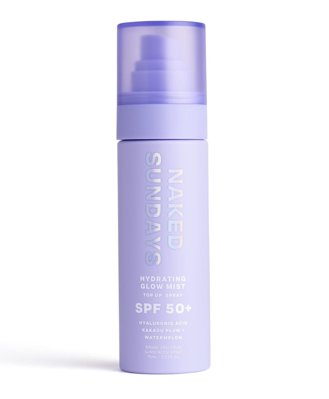 Naked SundaysSPF50 Hydrating Glow Mist 75ml Daily Face Sunscreen Spray SPF Face Spray Sunscreen Spray for Face Face Mist Sunscreen