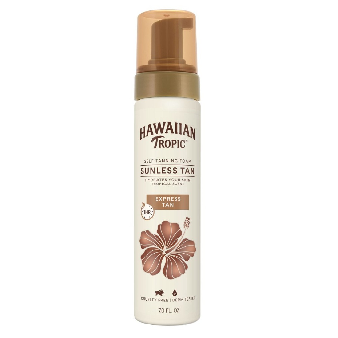 Hawaiian TropicSunless Tan 1 Hr Express SelfTanning Foam 7oz Express Tan 1 Hour Self Tanner Sunless Tanner Sunless Tanning Foam 7oz