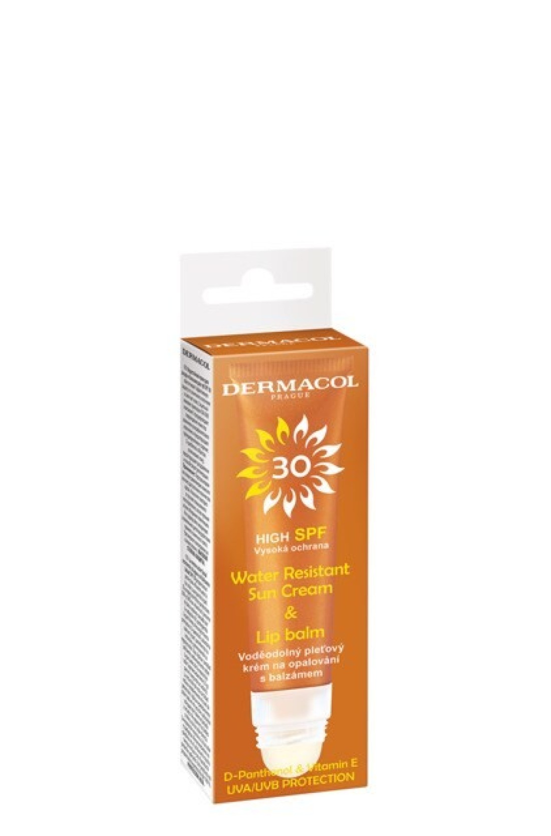 Dermacol SUN Water Resistant Cream SPF30 and Lip Balm - 30ml + 3.2 ml