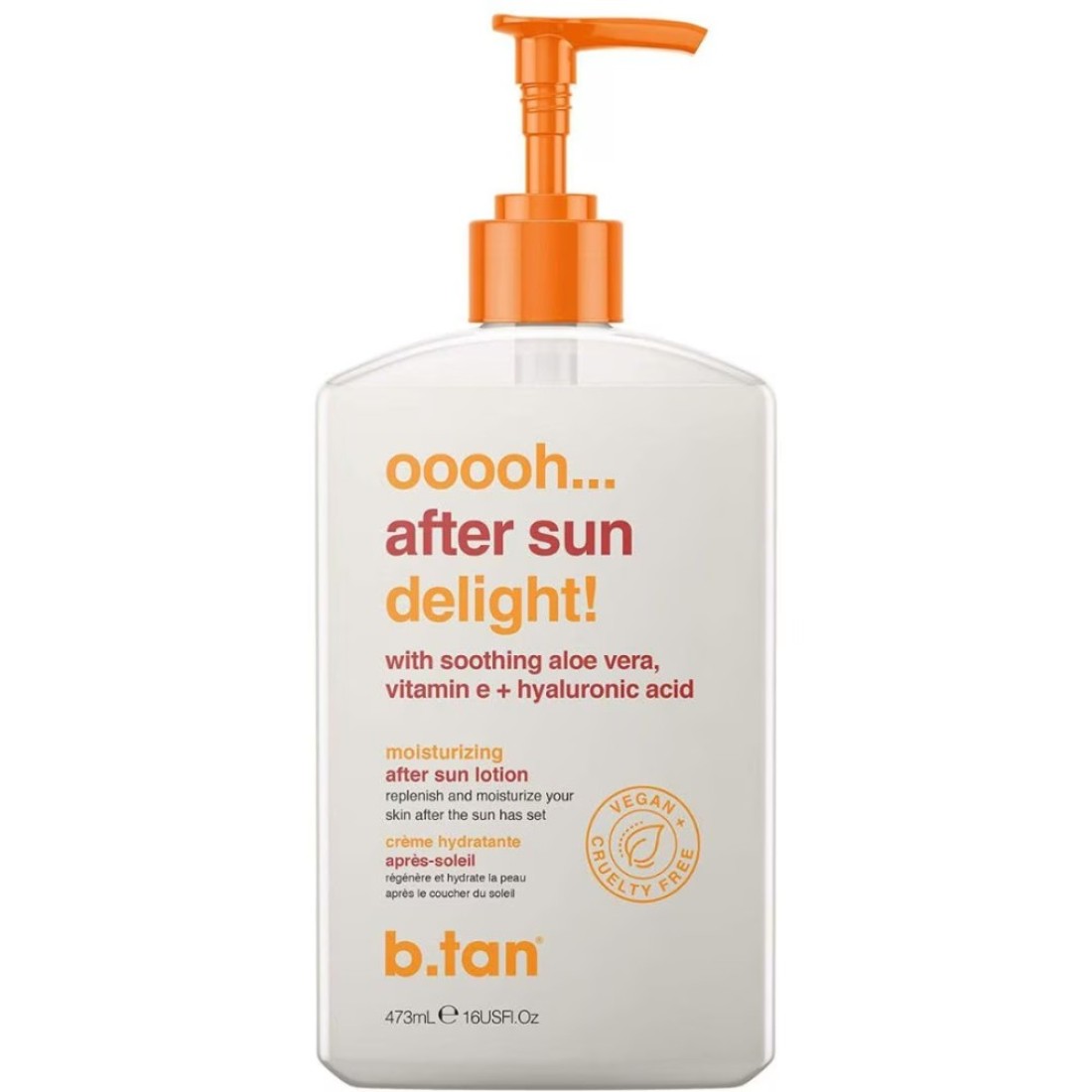 BTAN After Sun Lotion Ooooh Aftersun Delight Aloe Vera Hyaluronic Acid Sun Burn Skin Relief Moisturizing Body Cream 16 Fl oz