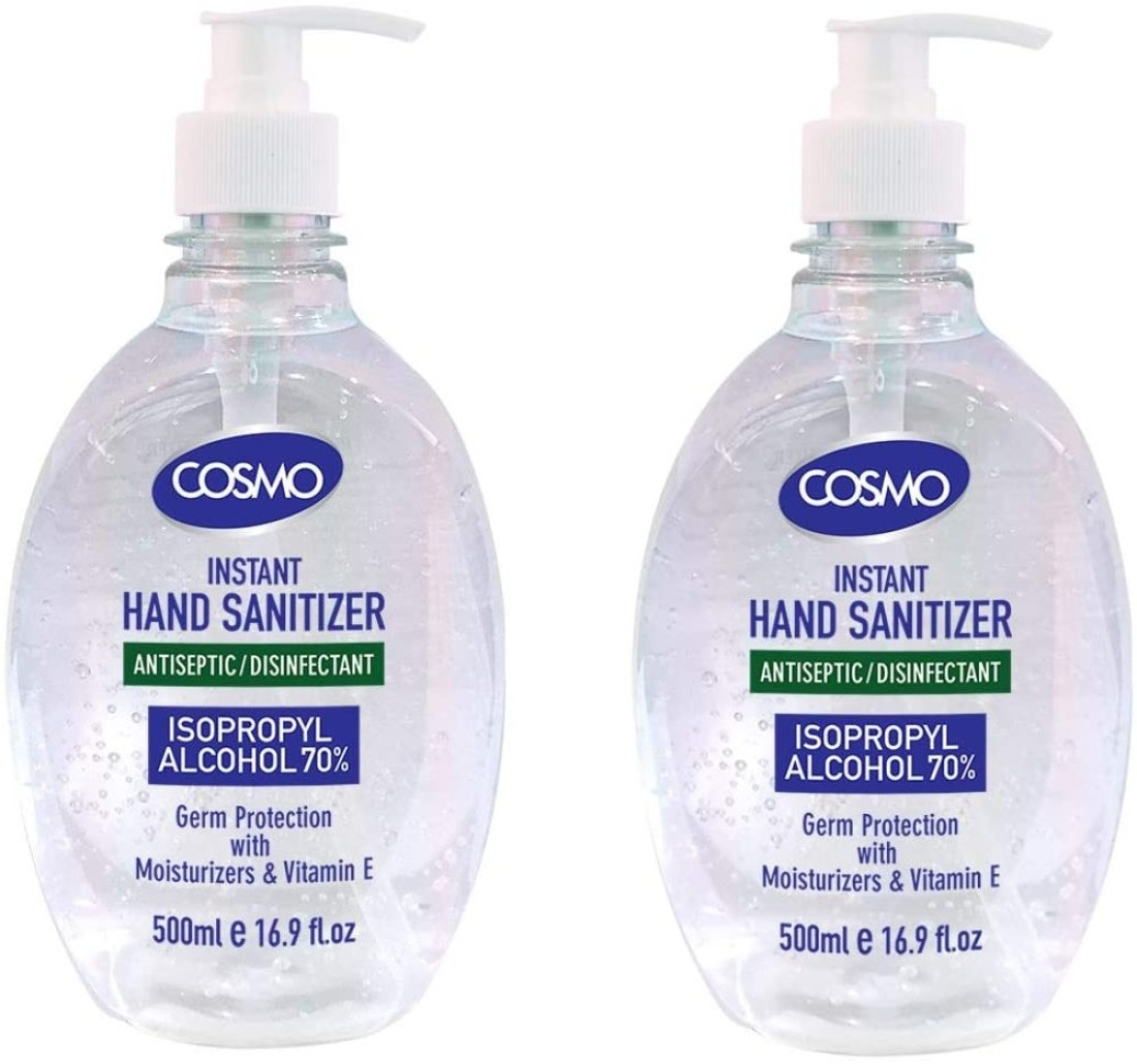 Cosmo Instant Hand Sanitizer Antiseptic/Disinfectant Gel - 500ml Pack Of 2