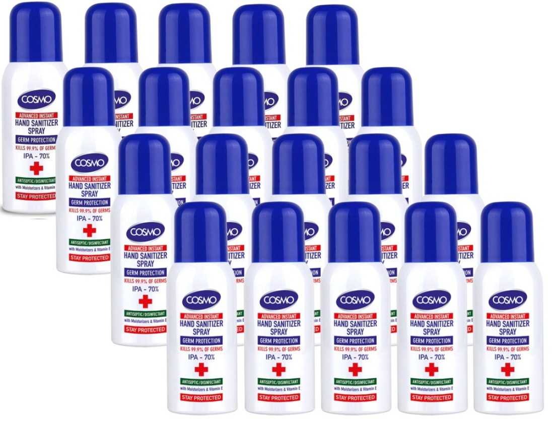 Cosmo Advanced Instant Hand Sanitizer Spray - 100ml, Pack Of 20