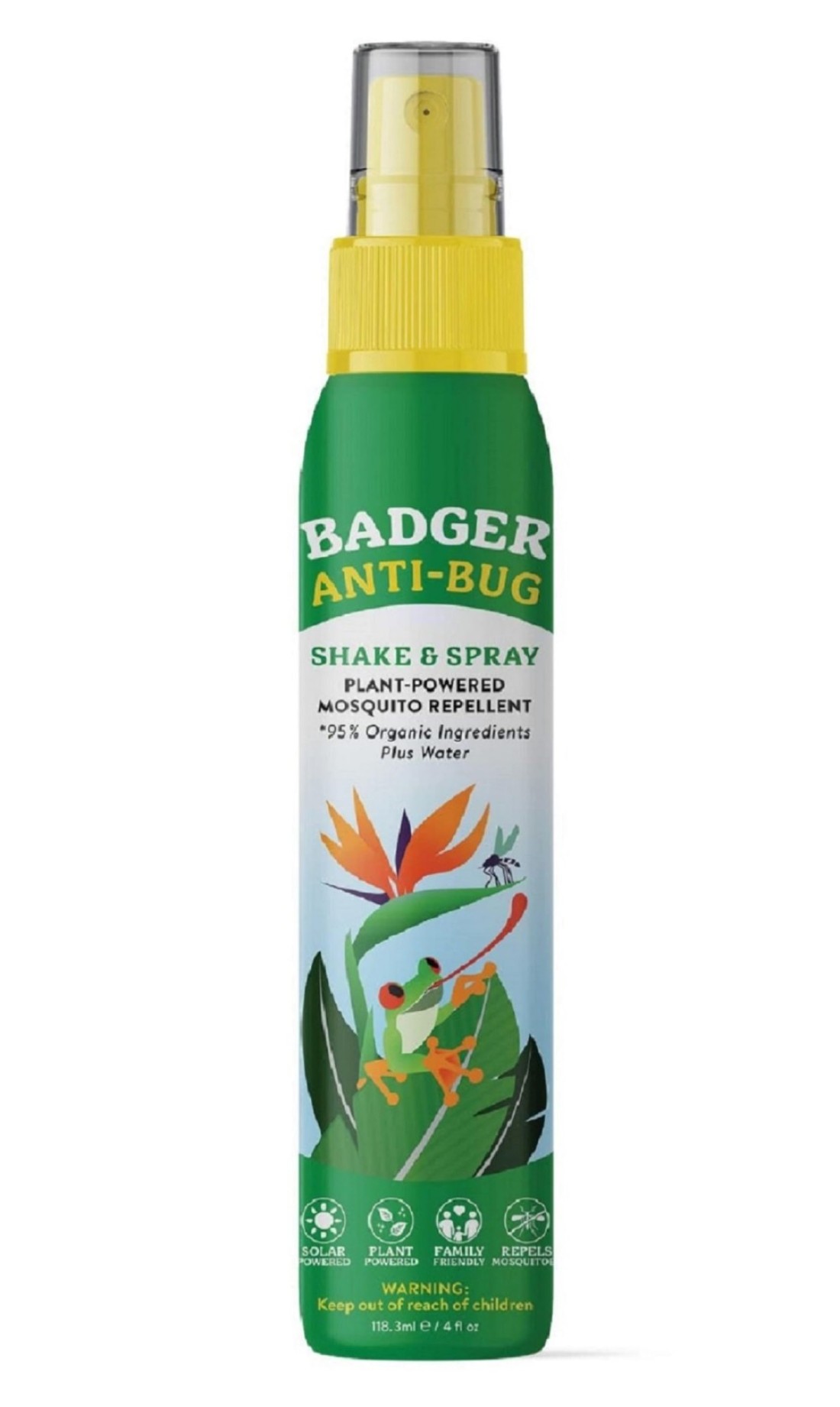 Badger AntiBug Shake Spray DEETFree Natural Bug Spray EcoFriendly Certified Organic Mosquito Spray Great for Kids Insect Repellent 4 Fl Oz
