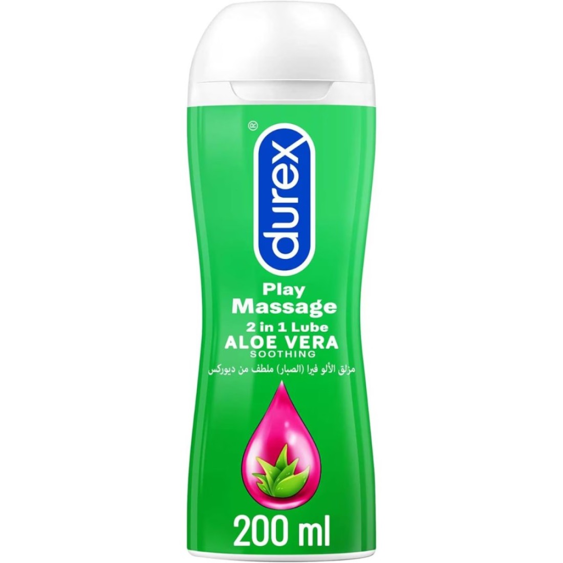 Durex Play Massage 2 in 1 Lubricant, Aloe Vera Soothing 200 ml