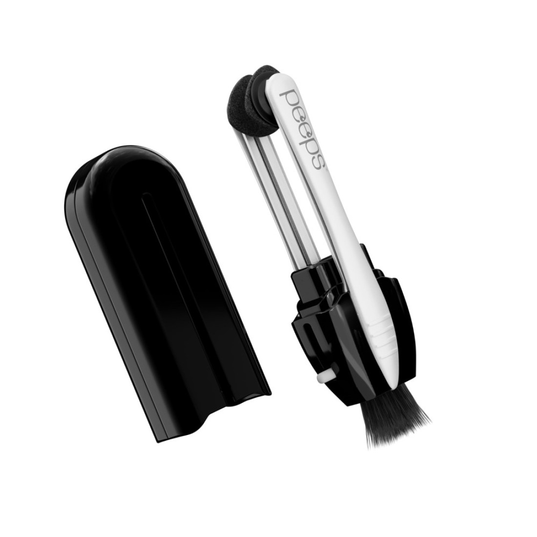 CarbonKlean Peeps Glasses Cleaner for Eyeglasses Reading Glasses and More Lens Cleaner with Carbon Microfiber Tech Injected Black 1 Count Pack of 1