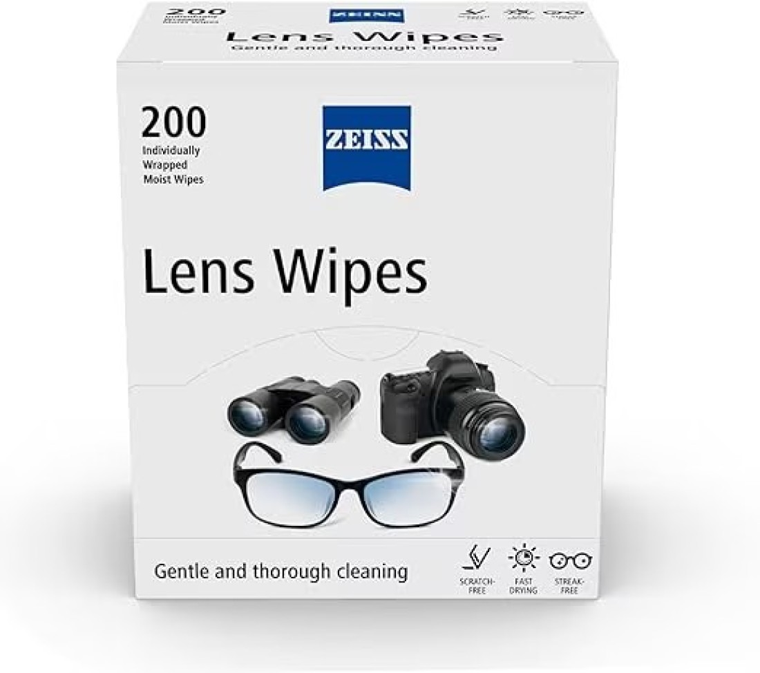 Zeiss Lens Wipes - Pack of 200, White, 200 Count (Pack of 1)