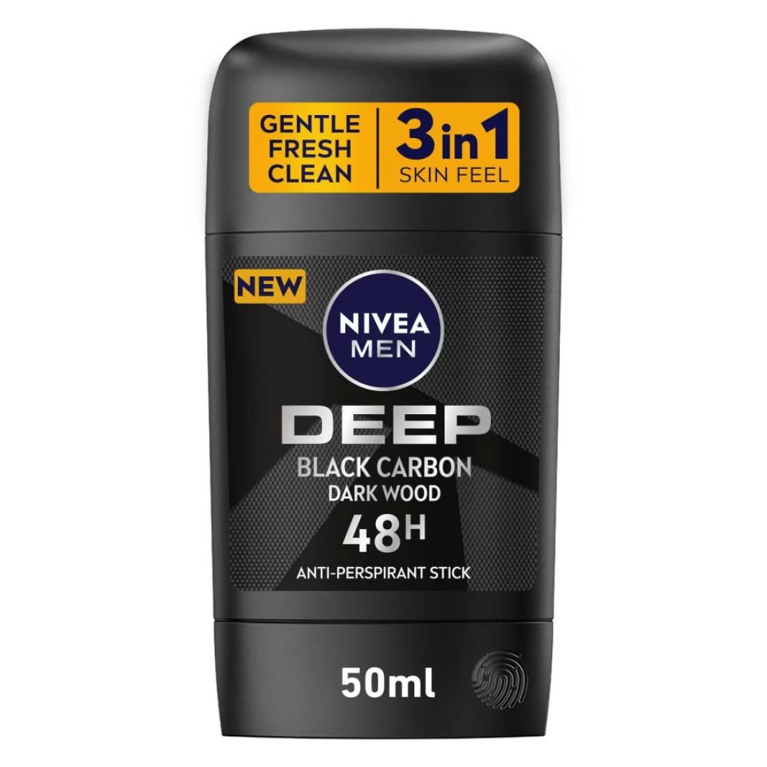 NIVEA MEN Antiperspirant DEEP Black Carbon Stick 50ml