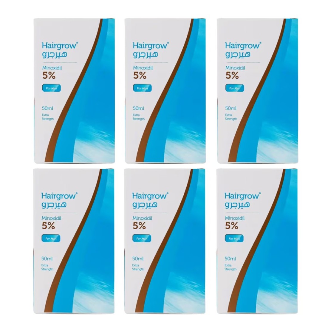 Hairgrow 5% Minoxidil 50 ML Fight Hair Loss and Boost Regrowth (Pack of 6)