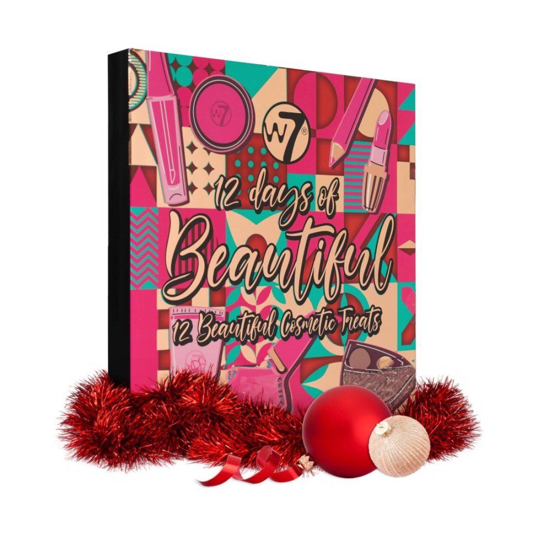 W7 12 Days of Beautiful Holiday Advent Calendar 202412 Individually Boxed Makeup Cosmetic Surprises Cruelty Free Christmas Stocking Filler