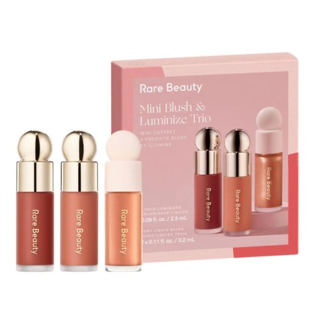 Rare BeautyLimited Edition Mini Blush Luminize Trio Beloved Virtue Enliven New In Box